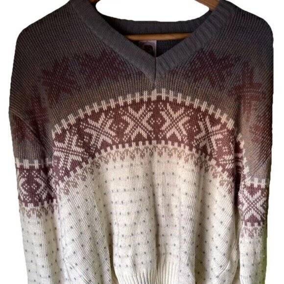 Vintage Kennington California 100% Acrylic One Stripe Sweater Size Xl 80’s